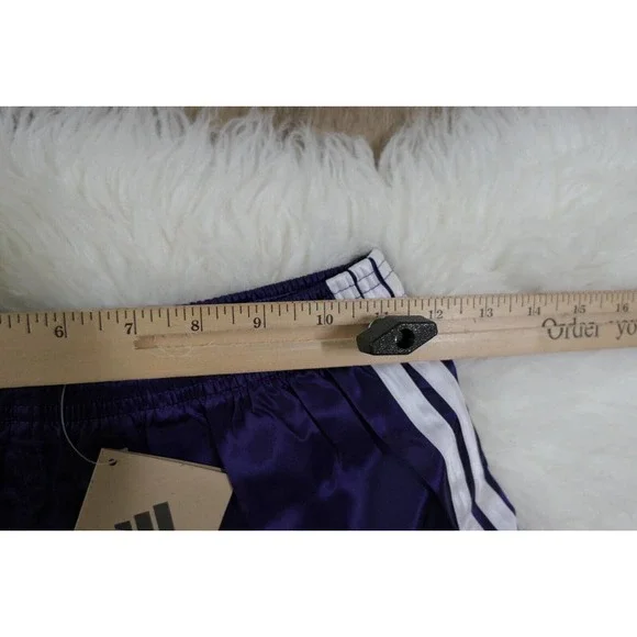 NWT 90s Y2K Vintage Adidas Spezial II Nylon Satin Soccer Shorts Purple Sz Small - Picture 8 of 12